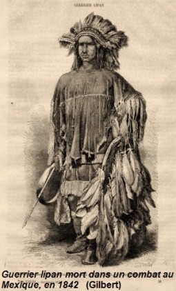 Guerrier lipan mort dans un combat au Mexique, en 1842 (Gilbert)