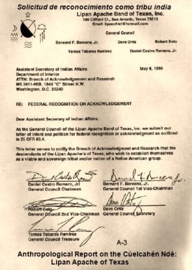 Solicitud de reconocimiento como tribu india